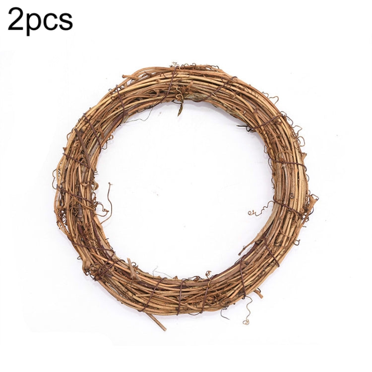2 PCS Tree Vine Christmas Wreath DIY Rattan Garden Decoration Rattan Window Decoration, 15CM, 20CM, 25CM, 30CM
