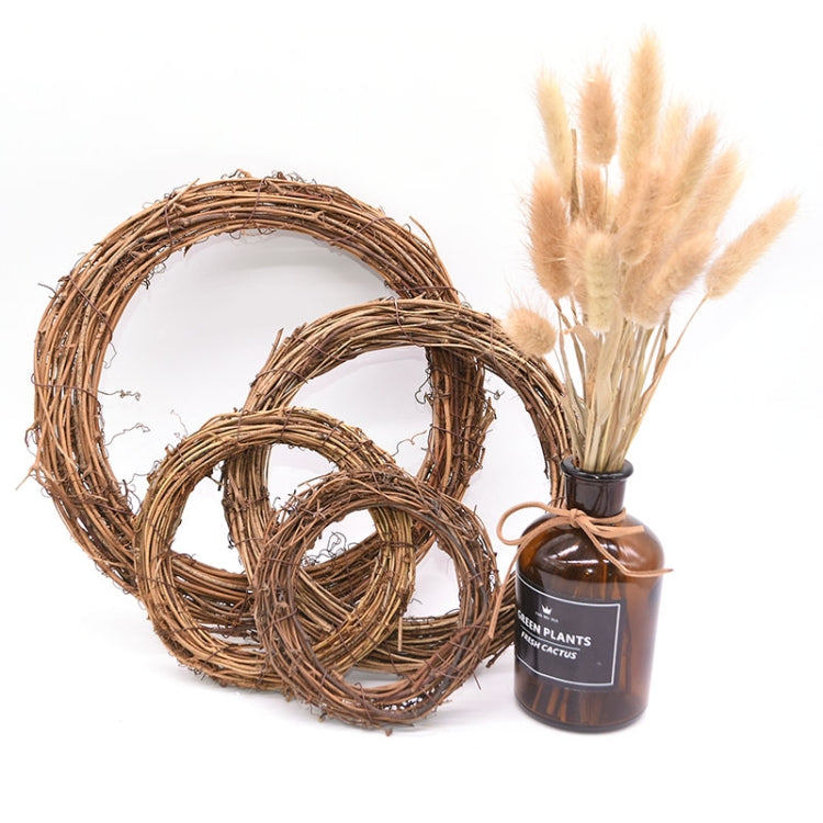 2 PCS Tree Vine Christmas Wreath DIY Rattan Garden Decoration Rattan Window Decoration, 15CM, 20CM, 25CM, 30CM