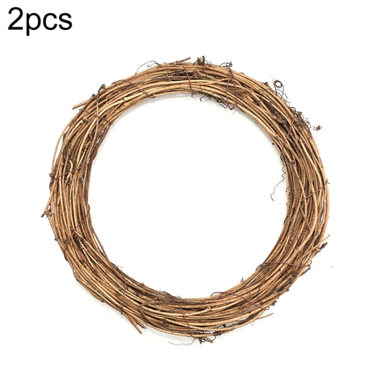 2 PCS Tree Vine Christmas Wreath DIY Rattan Garden Decoration Rattan Window Decoration, 15CM, 20CM, 25CM, 30CM