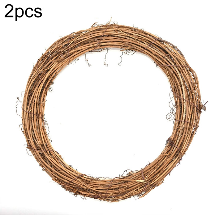 2 PCS Tree Vine Christmas Wreath DIY Rattan Garden Decoration Rattan Window Decoration, 15CM, 20CM, 25CM, 30CM