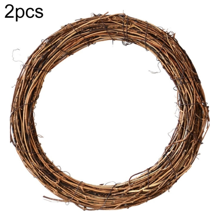 2 PCS Tree Vine Christmas Wreath DIY Rattan Garden Decoration Rattan Window Decoration, 15CM, 20CM, 25CM, 30CM