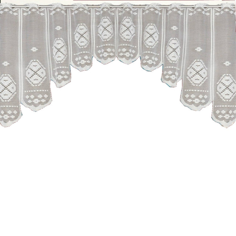 White Translucent Coffee Curtain Tulle Lace Sheer Warp Knitted Jacquard Curtains Bedroom Curtains, Lower Curtain, Upper Curtain, Upper And Lower Curtain