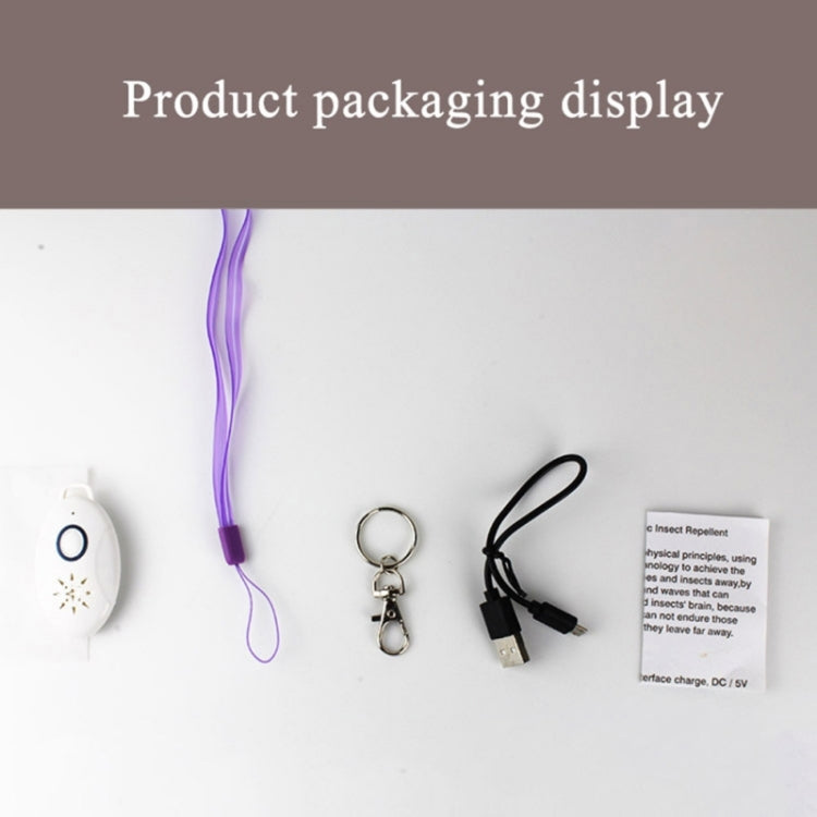 Mini Portable Outdoor Ultrasonic Repellent Anti-insect Anti-mouse for Camping Outdoor Activities, Mini Insect Repellent White