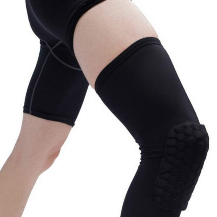 Long Sports Anti-collision Anti-fall Breathable Honeycomb Knee Pads, S, M, L, XL
