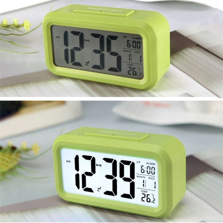 Temperature Type Lazy Snooze Alarm Mute Backlit Electronic Clock, Battery(White), Battery(Green), Battery(Black), Battery(Blue), Battery(Rose Red)