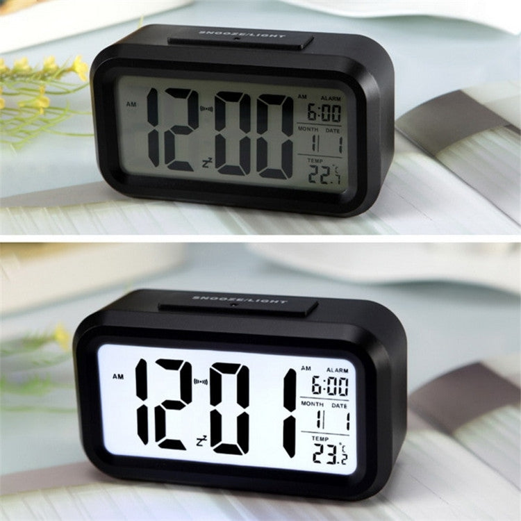 Temperature Type Lazy Snooze Alarm Mute Backlit Electronic Clock, Battery(White), Battery(Green), Battery(Black), Battery(Blue), Battery(Rose Red)