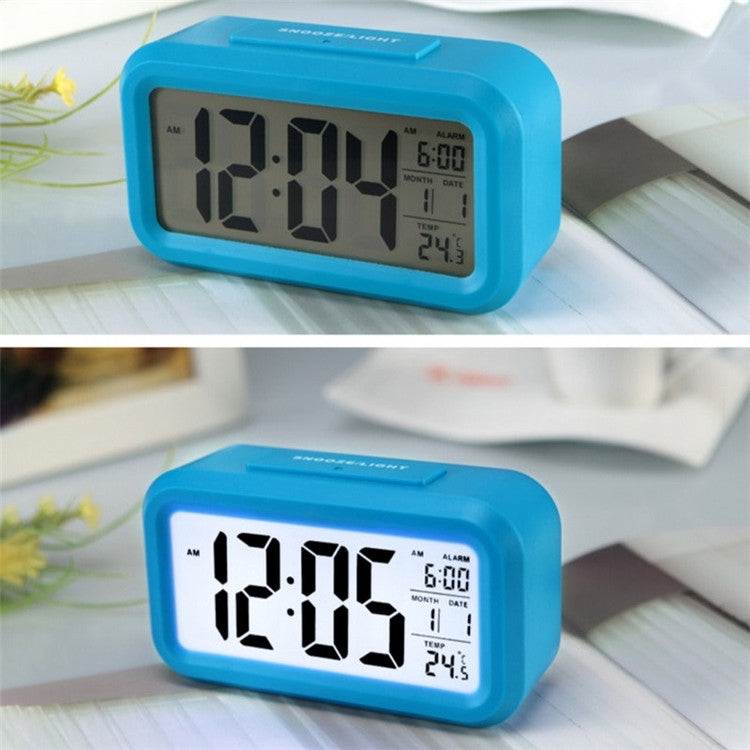 Temperature Type Lazy Snooze Alarm Mute Backlit Electronic Clock, Battery(White), Battery(Green), Battery(Black), Battery(Blue), Battery(Rose Red)