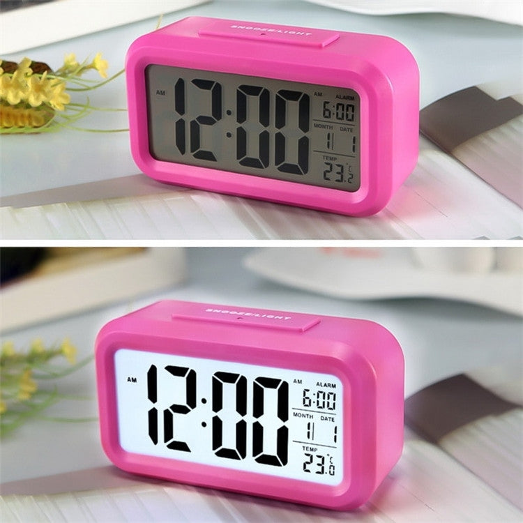 Temperature Type Lazy Snooze Alarm Mute Backlit Electronic Clock, Battery(White), Battery(Green), Battery(Black), Battery(Blue), Battery(Rose Red)