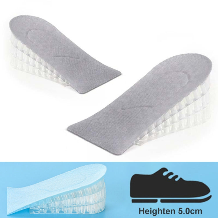 JF101 Invisible Transparent Silicone Heightening Pad Heel Heightening Insole Shock Absorption Half Pad, Three Layer, One Layer