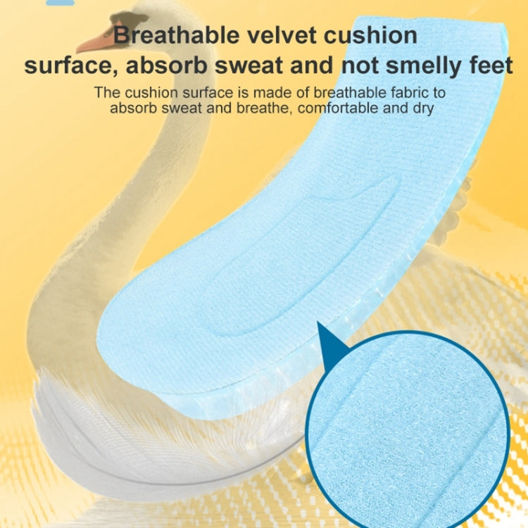 JF101 Invisible Transparent Silicone Heightening Pad Heel Heightening Insole Shock Absorption Half Pad, Three Layer, One Layer