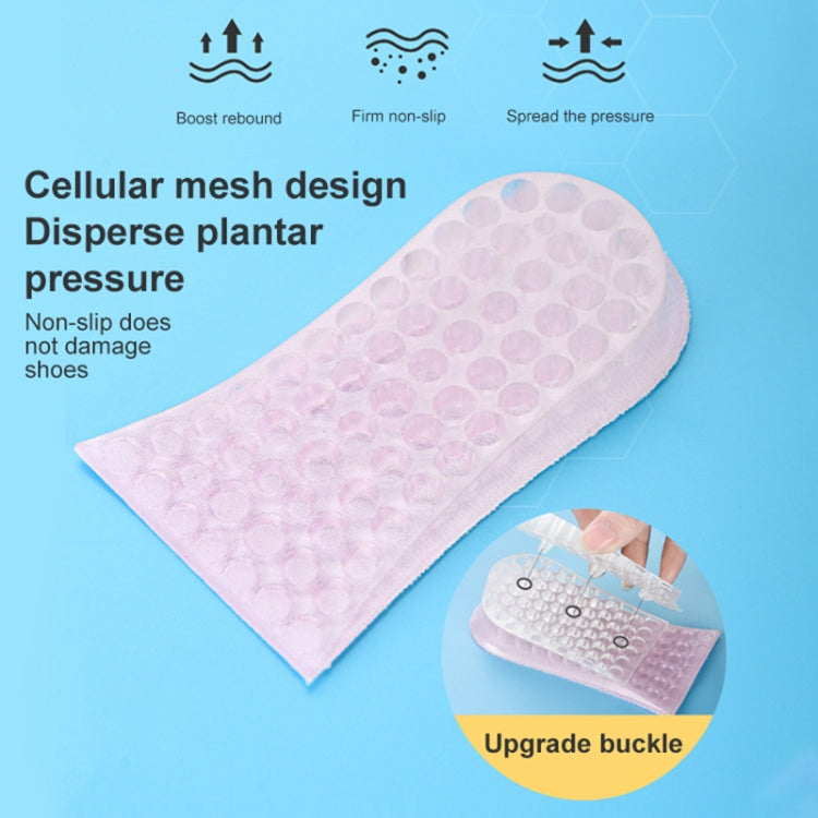 JF101 Invisible Transparent Silicone Heightening Pad Heel Heightening Insole Shock Absorption Half Pad, Three Layer, One Layer