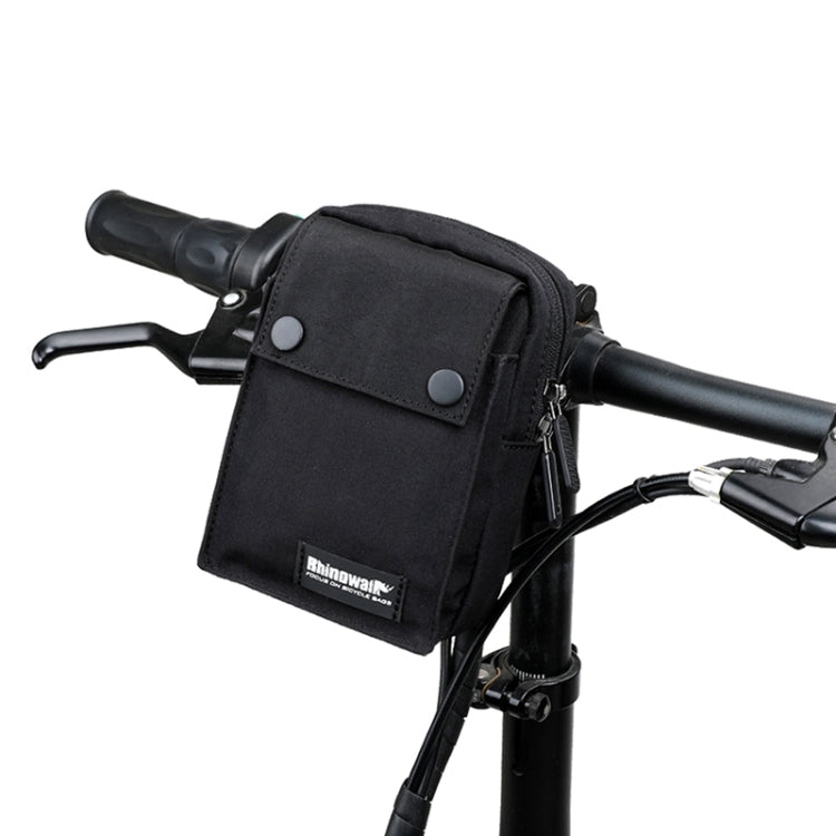 Rhinowalk Bicycle Handlebar Bag Multifunctional Storage Bag Waterproof Clutch, Gray, Black