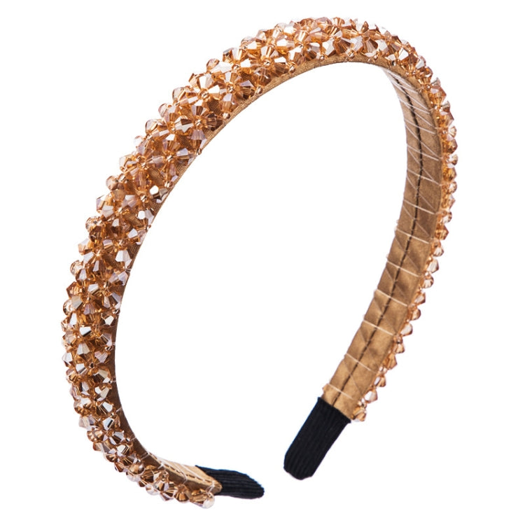 Handmade Fine-edged Fabric Headband Crystal Headband, White, Red, Black, Gray, Khaki