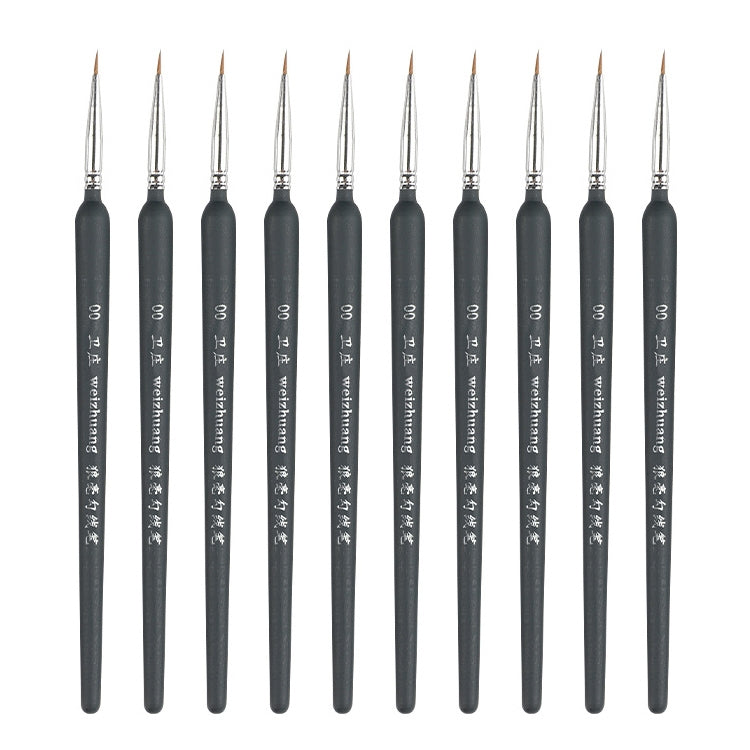 WeiZhuang Hook Line Pen Painting Hand-painted Watercolor Wolf Mint Hook Line Pen Painting Stroke Thin Line Brush, 10 PCS 00000 Dark Blue, 10 PCS 000 Dark Blue, 10 PCS 00 Dark Blue, 10 PCS 0 Dark Blue, 10 PCS 1 Dark Blue, 10 PCS 2 Dark Blue             ...