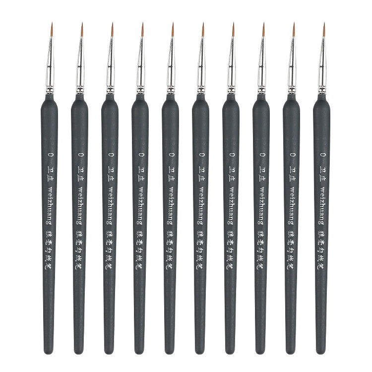 WeiZhuang Hook Line Pen Painting Hand-painted Watercolor Wolf Mint Hook Line Pen Painting Stroke Thin Line Brush, 10 PCS 00000 Dark Blue, 10 PCS 000 Dark Blue, 10 PCS 00 Dark Blue, 10 PCS 0 Dark Blue, 10 PCS 1 Dark Blue, 10 PCS 2 Dark Blue             ...