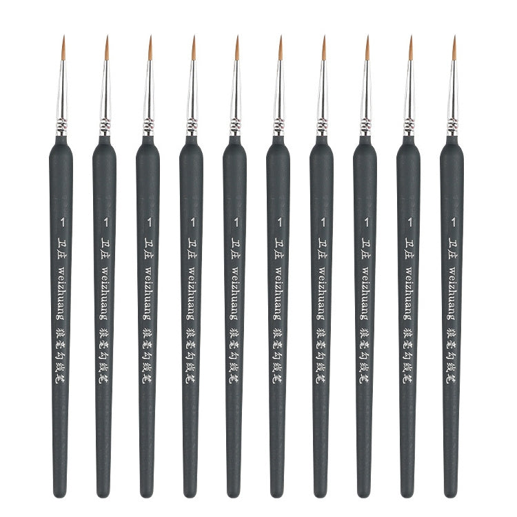 WeiZhuang Hook Line Pen Painting Hand-painted Watercolor Wolf Mint Hook Line Pen Painting Stroke Thin Line Brush, 10 PCS 00000 Dark Blue, 10 PCS 000 Dark Blue, 10 PCS 00 Dark Blue, 10 PCS 0 Dark Blue, 10 PCS 1 Dark Blue, 10 PCS 2 Dark Blue             ...