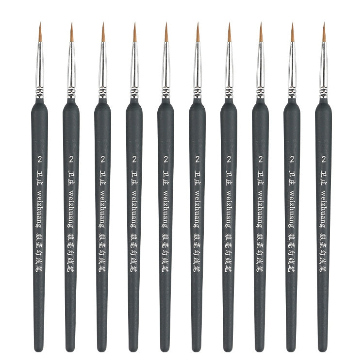 WeiZhuang Hook Line Pen Painting Hand-painted Watercolor Wolf Mint Hook Line Pen Painting Stroke Thin Line Brush, 10 PCS 00000 Dark Blue, 10 PCS 000 Dark Blue, 10 PCS 00 Dark Blue, 10 PCS 0 Dark Blue, 10 PCS 1 Dark Blue, 10 PCS 2 Dark Blue             ...