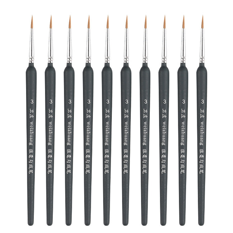 WeiZhuang Hook Line Pen Painting Hand-painted Watercolor Wolf Mint Hook Line Pen Painting Stroke Thin Line Brush, 10 PCS 00000 Dark Blue, 10 PCS 000 Dark Blue, 10 PCS 00 Dark Blue, 10 PCS 0 Dark Blue, 10 PCS 1 Dark Blue, 10 PCS 2 Dark Blue             ...