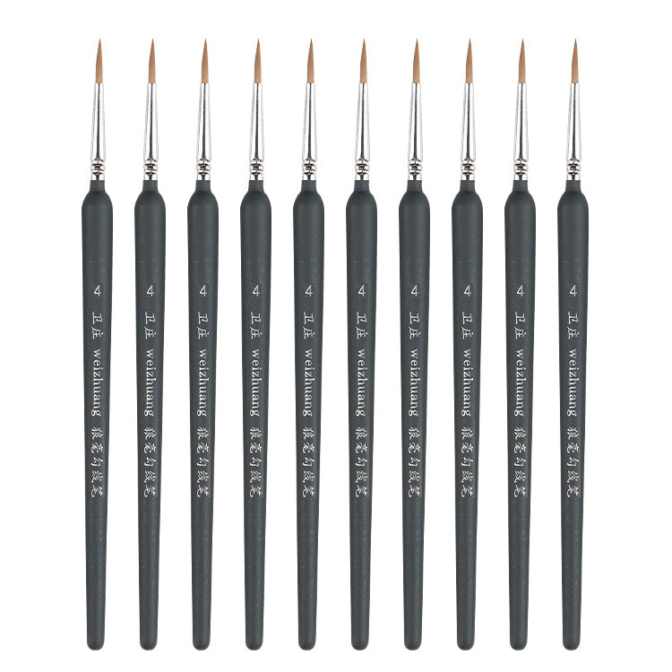 WeiZhuang Hook Line Pen Painting Hand-painted Watercolor Wolf Mint Hook Line Pen Painting Stroke Thin Line Brush, 10 PCS 00000 Dark Blue, 10 PCS 000 Dark Blue, 10 PCS 00 Dark Blue, 10 PCS 0 Dark Blue, 10 PCS 1 Dark Blue, 10 PCS 2 Dark Blue             ...