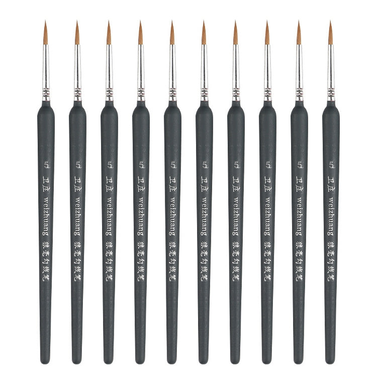 WeiZhuang Hook Line Pen Painting Hand-painted Watercolor Wolf Mint Hook Line Pen Painting Stroke Thin Line Brush, 10 PCS 00000 Dark Blue, 10 PCS 000 Dark Blue, 10 PCS 00 Dark Blue, 10 PCS 0 Dark Blue, 10 PCS 1 Dark Blue, 10 PCS 2 Dark Blue             ...