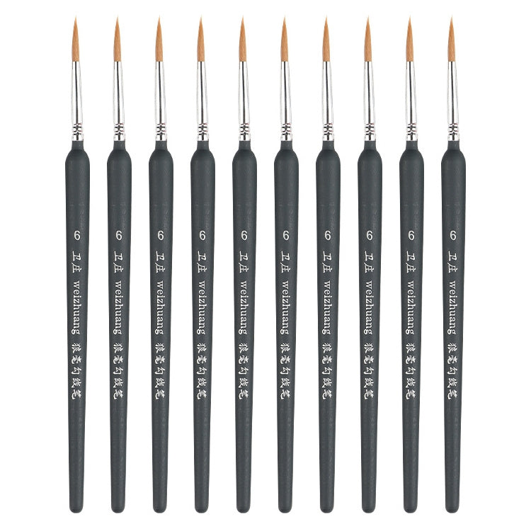 WeiZhuang Hook Line Pen Painting Hand-painted Watercolor Wolf Mint Hook Line Pen Painting Stroke Thin Line Brush, 10 PCS 00000 Dark Blue, 10 PCS 000 Dark Blue, 10 PCS 00 Dark Blue, 10 PCS 0 Dark Blue, 10 PCS 1 Dark Blue, 10 PCS 2 Dark Blue             ...