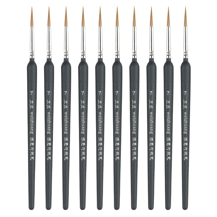WeiZhuang Hook Line Pen Painting Hand-painted Watercolor Wolf Mint Hook Line Pen Painting Stroke Thin Line Brush, 10 PCS 00000 Dark Blue, 10 PCS 000 Dark Blue, 10 PCS 00 Dark Blue, 10 PCS 0 Dark Blue, 10 PCS 1 Dark Blue, 10 PCS 2 Dark Blue             ...