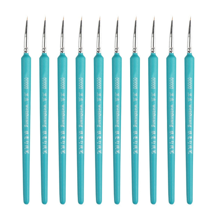 WeiZhuang Hook Line Pen Painting Hand-painted Watercolor Wolf Mint Hook Line Pen Painting Stroke Thin Line Brush, 10 PCS 00000 Dark Blue, 10 PCS 000 Dark Blue, 10 PCS 00 Dark Blue, 10 PCS 0 Dark Blue, 10 PCS 1 Dark Blue, 10 PCS 2 Dark Blue             ...