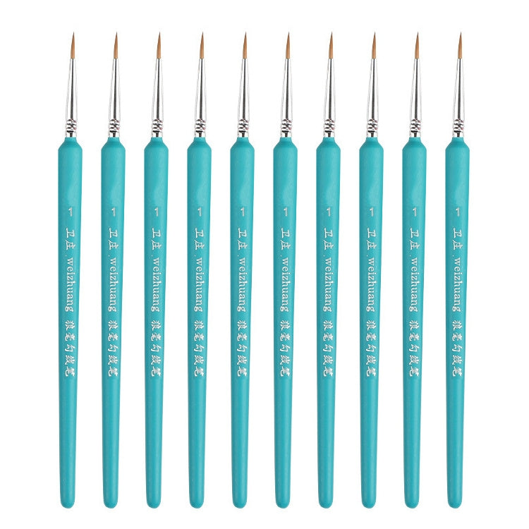 WeiZhuang Hook Line Pen Painting Hand-painted Watercolor Wolf Mint Hook Line Pen Painting Stroke Thin Line Brush, 10 PCS 00000 Dark Blue, 10 PCS 000 Dark Blue, 10 PCS 00 Dark Blue, 10 PCS 0 Dark Blue, 10 PCS 1 Dark Blue, 10 PCS 2 Dark Blue             ...
