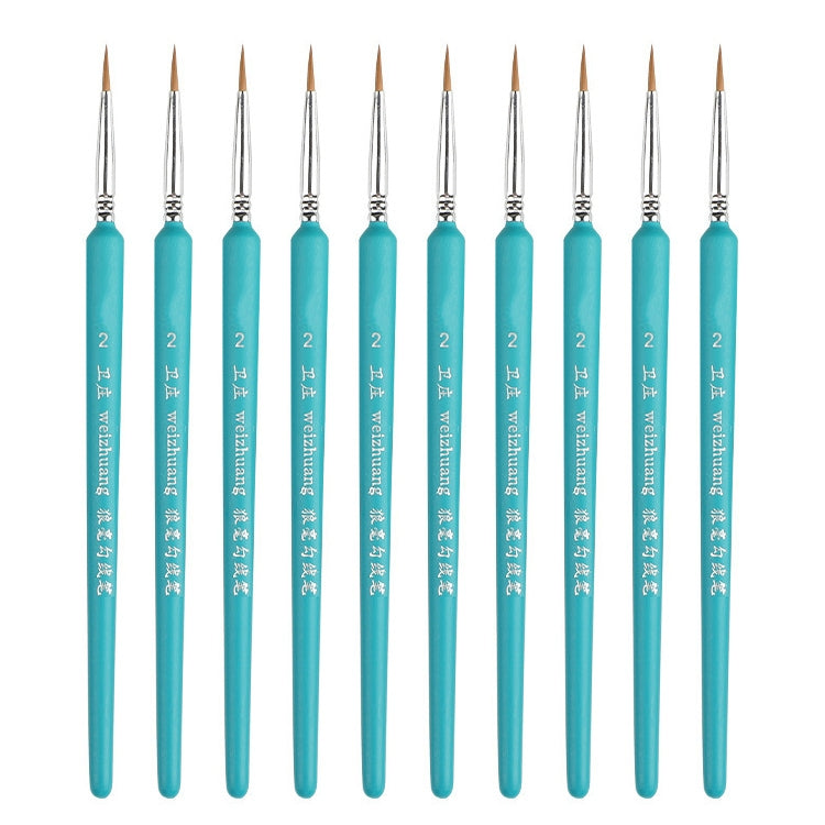 WeiZhuang Hook Line Pen Painting Hand-painted Watercolor Wolf Mint Hook Line Pen Painting Stroke Thin Line Brush, 10 PCS 00000 Dark Blue, 10 PCS 000 Dark Blue, 10 PCS 00 Dark Blue, 10 PCS 0 Dark Blue, 10 PCS 1 Dark Blue, 10 PCS 2 Dark Blue             ...