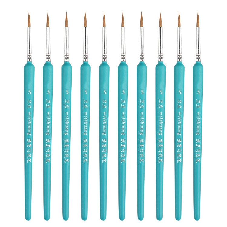 WeiZhuang Hook Line Pen Painting Hand-painted Watercolor Wolf Mint Hook Line Pen Painting Stroke Thin Line Brush, 10 PCS 00000 Dark Blue, 10 PCS 000 Dark Blue, 10 PCS 00 Dark Blue, 10 PCS 0 Dark Blue, 10 PCS 1 Dark Blue, 10 PCS 2 Dark Blue             ...