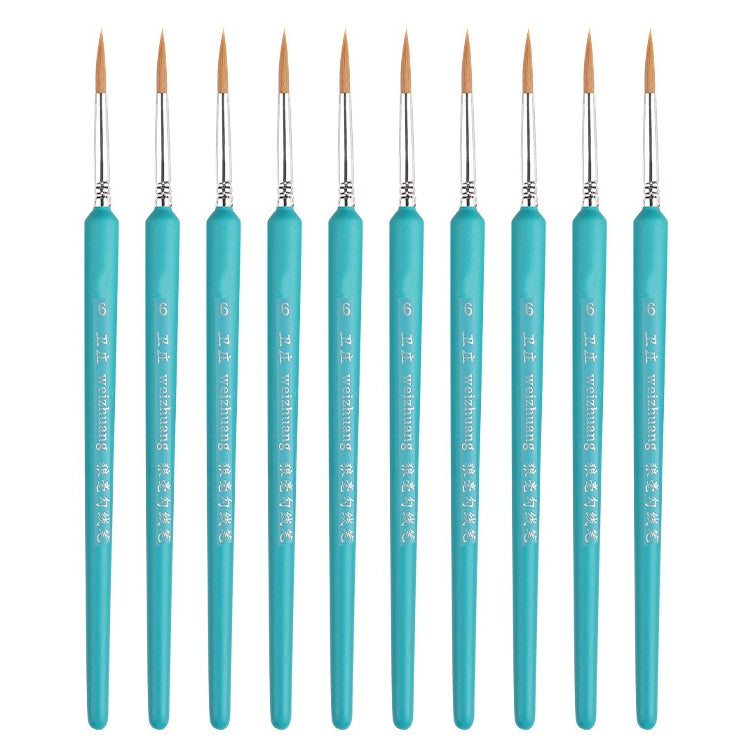 WeiZhuang Hook Line Pen Painting Hand-painted Watercolor Wolf Mint Hook Line Pen Painting Stroke Thin Line Brush, 10 PCS 00000 Dark Blue, 10 PCS 000 Dark Blue, 10 PCS 00 Dark Blue, 10 PCS 0 Dark Blue, 10 PCS 1 Dark Blue, 10 PCS 2 Dark Blue             ...