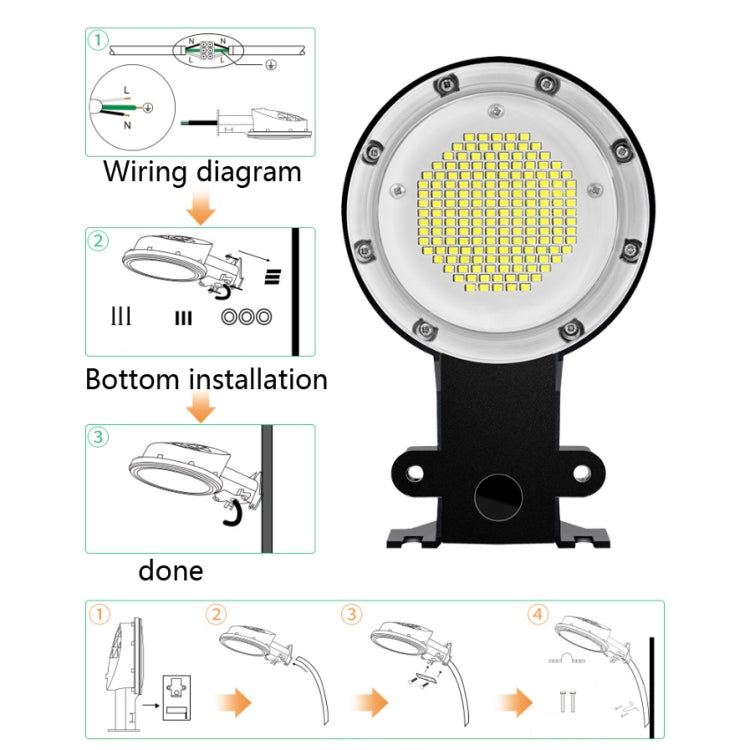 LED Outdoor Light Sensing IP65 Waterproof Wall Lamp Garden Courtyard Street Light, 35W, 50W, 70W, 100W, 120W