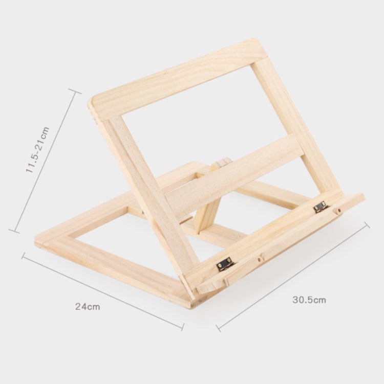 Wooden Reading Rack Children Notebook Stand Anti-myopia Book Stand, Log iron Clip, Log Wood Clip
