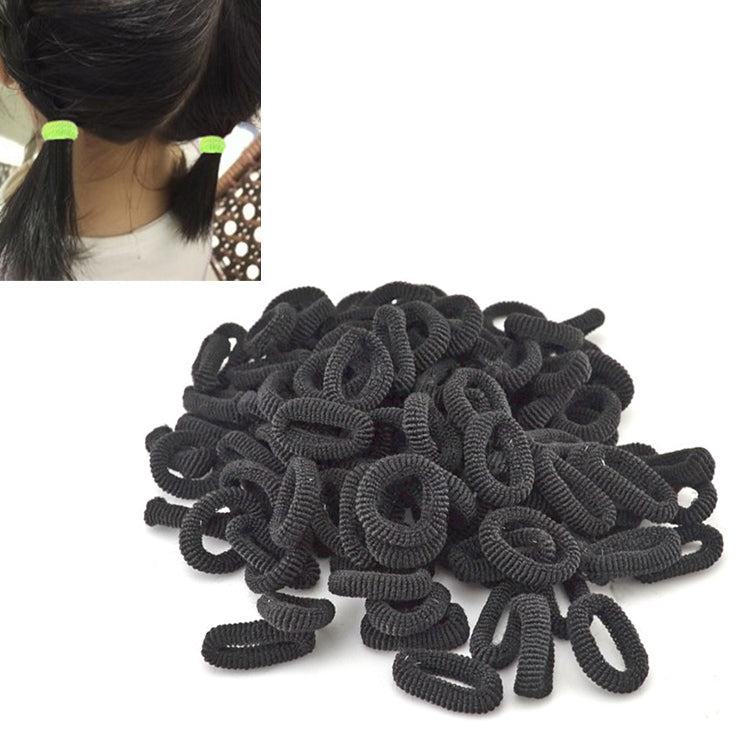 100 PCS Colorful Child Cute Rubber Hair Band, Mixed color, Multicolour, White, Black