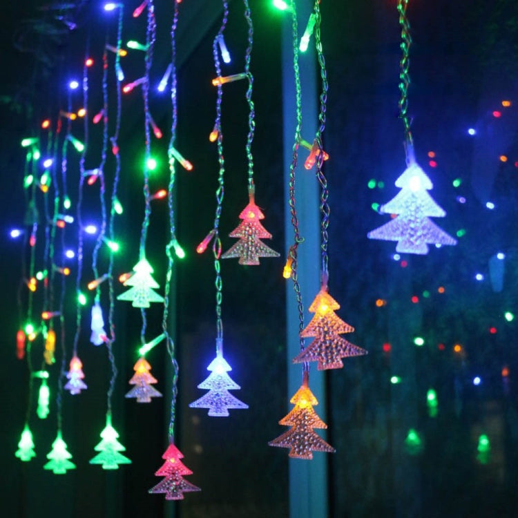 3.5M 96 Leds Curtain Christmas Tree Icicle String Lights Fairy Lights Christmas New Year Lights Wedding Party Decoration, 110V US Plug