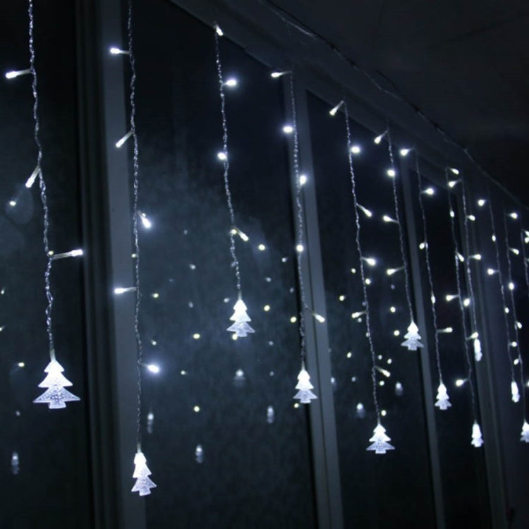 3.5M 96 Leds Curtain Christmas Tree Icicle String Lights Fairy Lights Christmas New Year Lights Wedding Party Decoration, 110V US Plug