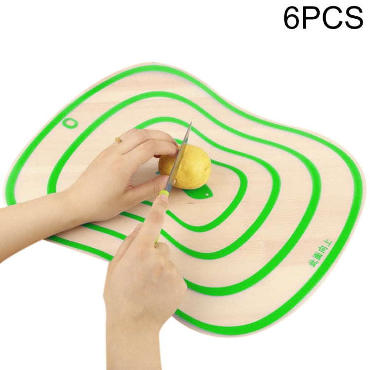 6 PCS Kitchen Chopping Blocks Flexible Transparent PP Cutting Boards, S(20x14.8cm), M(30.5x23.5cm), L(42x31.5cm)