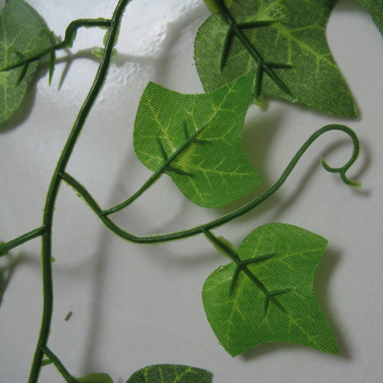 12 PCS 2.4M Artificial Ivy Green Leaf Garland Plants Vine Fake Home Decor PlasticFlower Rattan String, Ivy Green Leaf