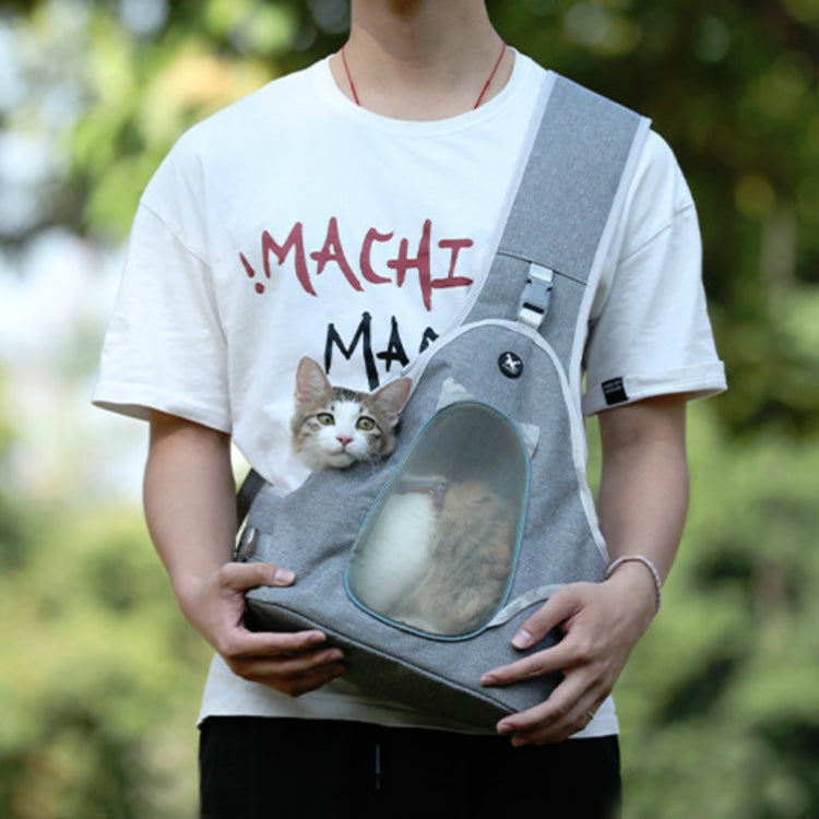 TAILUP Pets Carry Out Shoulder Bag Convenient Foldable Leather Chest Bag, S, M