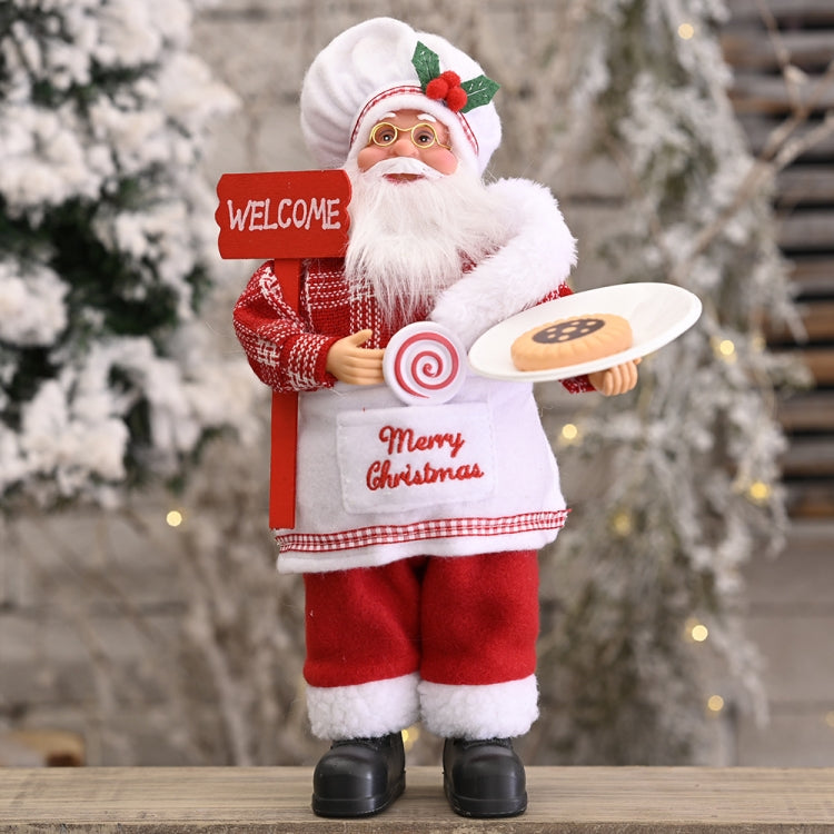 Christmas Decoration Standing Santa Claus Doll Christmas Backpack Old Man Doll Ornaments, Oil Lamp, Chevrolet, Chef, Gift