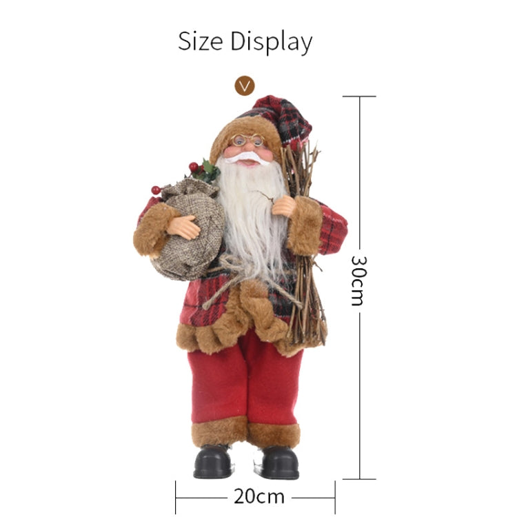 Christmas Decoration Standing Santa Claus Doll Christmas Backpack Old Man Doll Ornaments, Oil Lamp, Chevrolet, Chef, Gift