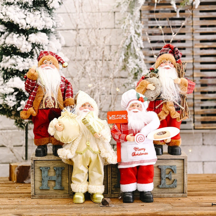 Christmas Decoration Standing Santa Claus Doll Christmas Backpack Old Man Doll Ornaments, Oil Lamp, Chevrolet, Chef, Gift