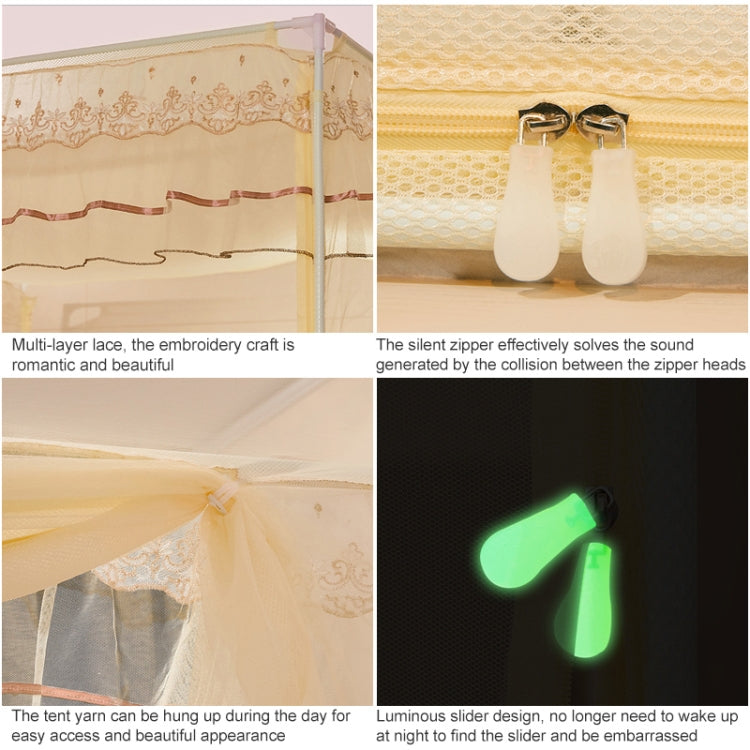 Household Free Installation Thickened Encryption Dustproof Mosquito Net, 120x200 cm Full Bottom, 150x200 cm Full Bottom, 180x200 cm Full Bottom, 180x220 cm Full Bottom, 200x220 cm Full Bottom, 120x200 cm Bed Back, 150x200 cm Bed Back, 180x200 cm Bed Ba...