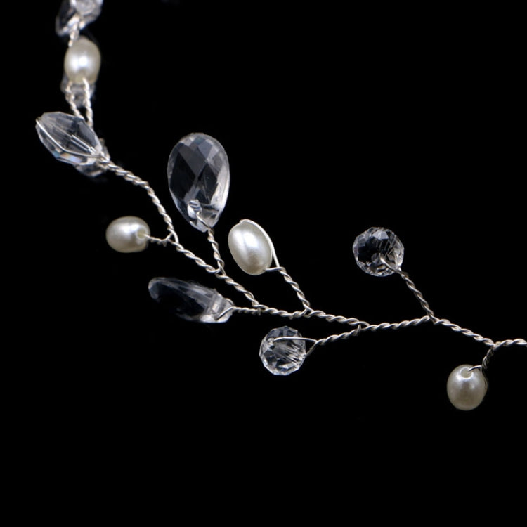 Fashion Leaves Bridal Hair Accessories Handmade Crystal Hair Jewelry Wedding Headband Headpiece for Women, Gold, Silver