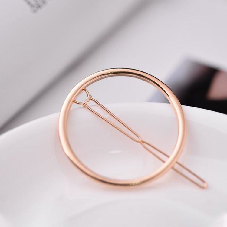 3 PCS New Hairpins Triangle Moon Hair Pin Jewelry Clover Round Hair Clip For Women Barrettes Head Accessories Bijoux De Tete, Gold moon, gold circel, gold triangle, gold 8