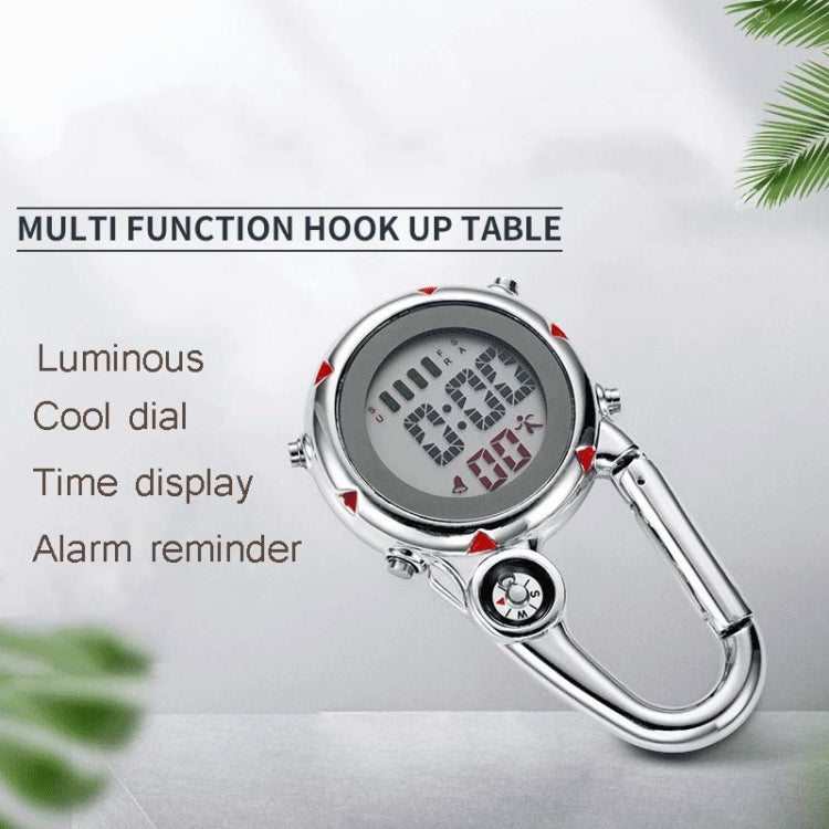 Mountain Climbing Watch Multifunctional Stainless Steel Hook Watch, Stainless Steel Hook Watch(Orange), Stainless Steel Hook Watch(Blue), Stainless Steel Hook Watch(Yellow), Stainless Steel Hook Watch(Red)
