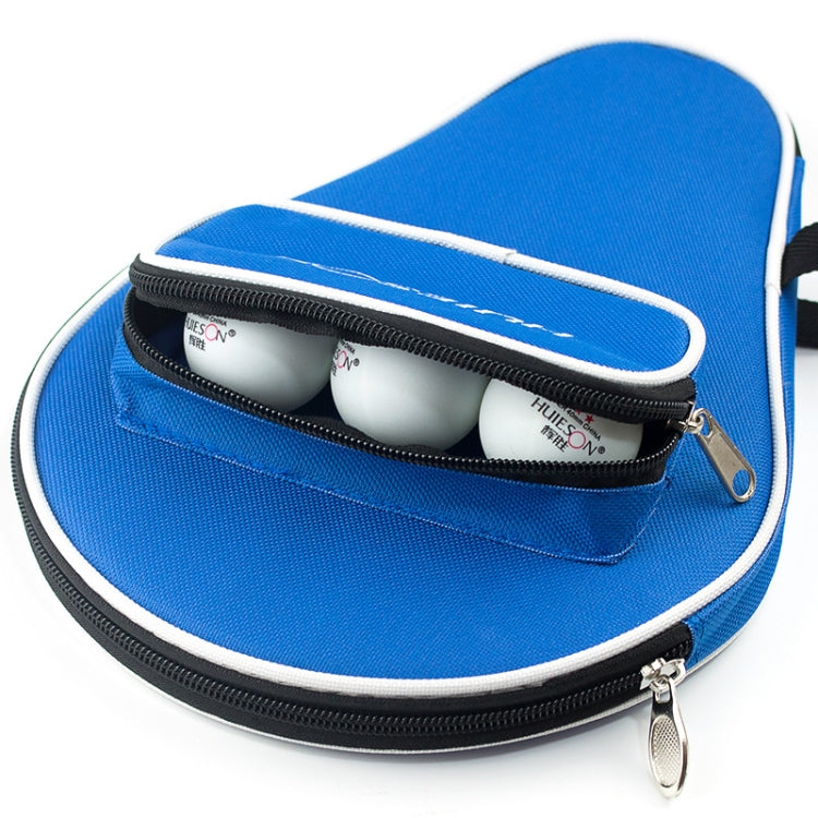 HUIESON HS-PT-H02 Gourd-shaped Zipper Oxford Cloth Single Table Tennis Racket with Ball Bag, Size: 30x20.5cm, HUIESON HS-PT-H02 (Black), HUIESON HS-PT-H02 (Blue)