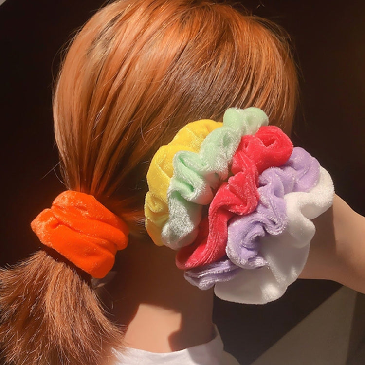 5 PCS Velvet Solid Color Elastic Hair Bands Ponytail Holder Scrunchies Tie Hair Rubber Band Headband, Deep Blue, Grey, Pink, Black, Green, Purple, Dark Brown, Coffee, Red, Dark purple, Blue, Dark gray