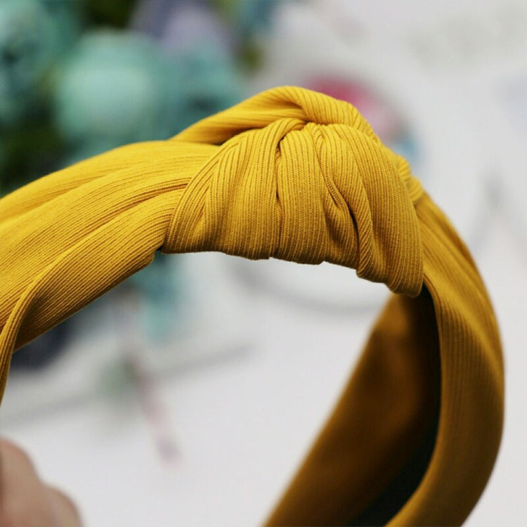 Soft Knotted Headband Hairband Lady Bow Hair Hoop Hair Accessories, Black, Pink, Wine red, Gray, Green, Navy Blue, Yellow, Khaki, Dark gray, Cyan