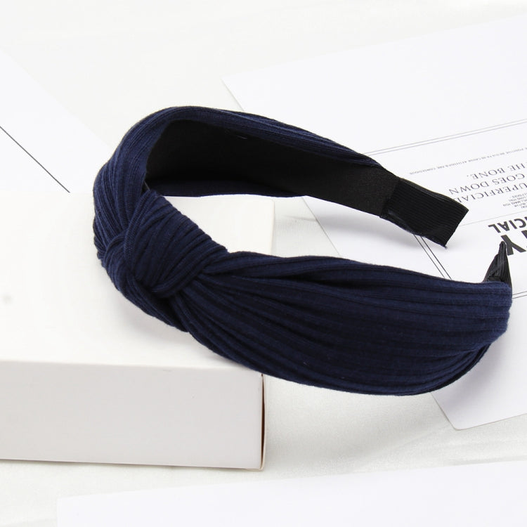 Soft Knotted Headband Hairband Lady Bow Hair Hoop Hair Accessories, Black, Pink, Wine red, Gray, Green, Navy Blue, Yellow, Khaki, Dark gray, Cyan